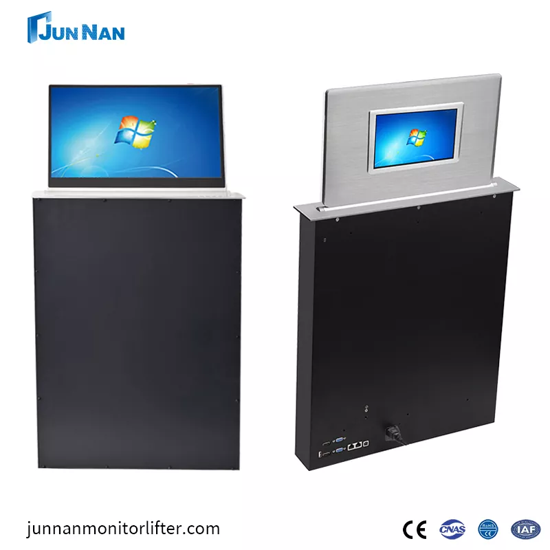 Tábla Comhdhála Mótaraithe Scáileán Tadhaill LCD Monatóireacht a dhéanamh ar Ardaitheoir Le Scáileán Cúil Monatóireacht a dhéanamh ar LCD