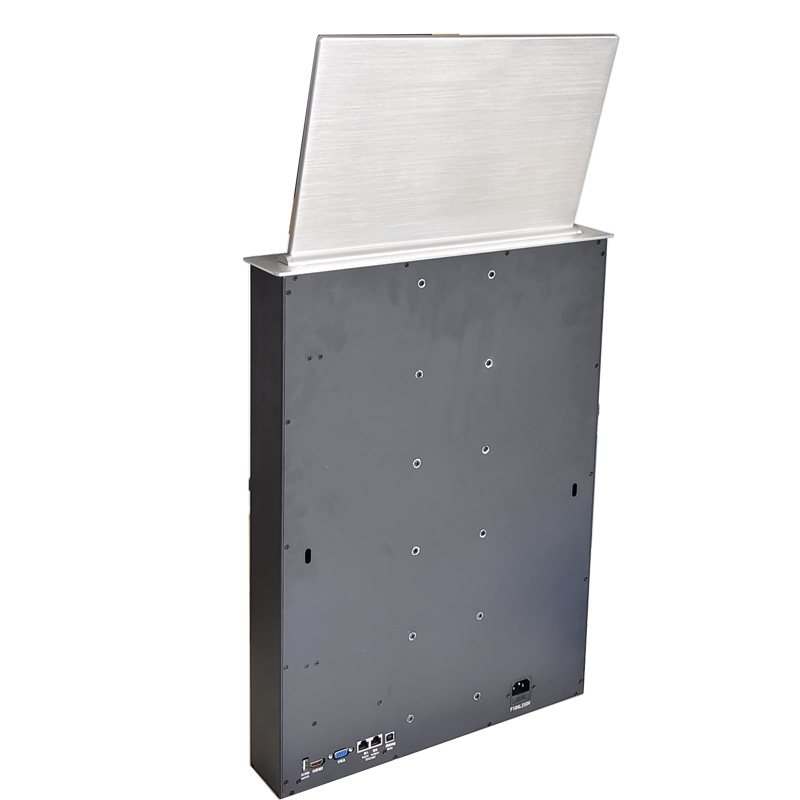 Tábla Ardaithe Monatóireachta LCD Mótaraithe Retractable le haghaidh Córas Comhdhála gan Pháipéar